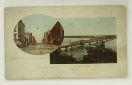 Vintage Paper Postcard Udb Jefferson Street Mississippi Bridge Burlington Ia - £8.71 GBP
