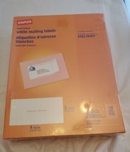 18066 Staples Laser/Inkjet 2500 Mailing Labels 2&quot;x4&quot; Compatable With 5163 Or8163 - £15.62 GBP