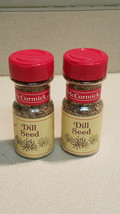 Mc Cormick Dill Seed 1.87 Oz Seasoning Plastic 2 Ea. Bottle (OUTDATED/SEALED/NEW) - £14.77 GBP