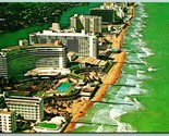 Aerial View Looking North Miami Beach Florida FL UNP Chrome Postcard F9 - $2.92