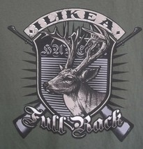 Crossed Rifles Buck I Like a Full Rack T Shirt XL Khaki Double Entendre - $9.89