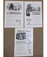 Lot of 3 - 1920s/30s CALIFORNIA Print Ads Southern Pacific Lines Railroa... - $122.19 MXN