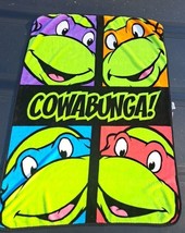 Teenage Mutant Ninja Turtles COWABUNGA Nickelodeon Northwest Fleece 50X36 in - $20.52 CAD