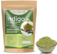 Organic Indigo Powder For Hair Black, Natural Hair Coloring, 100g - $11.99
