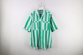 Chubbies The Nutter Mens XL Faded Striped Color Block Short Sleeve Button Shirt - £38.62 GBP