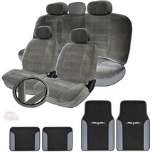 For Honda Premium Grade Grey Velour Car Truck Seat Covers Vinyl Mats Set - £50.19 GBP