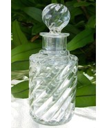 7.75&quot; Tall SWIRL Clear Perfume/Cologne Bottle~Pontil Mark~Old~Heavy~Gorg... - £67.28 GBP