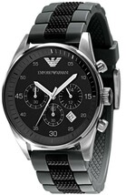 Emporio Armani AR5866 Sportivo Mens Grey Rubber Silicon Strap Chrono Wat... - $182.19 CAD
