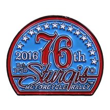 Hot Leather Men&#39;s Official 2016 Sturgis Motorcycle Rally 76th Anniversary Enamel - £9.32 GBP