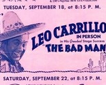 Vtg Advertising Flyer 1945 Sacramento Auditorium Leo Carillo The Desert ... - $16.00