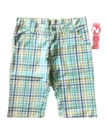 2B Real Girls VTG 90s Plaid Capri Pants Size 7/8  Blue Cotton Cropped He... - $31.64 CAD