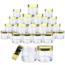 Beauticom (30 Pcs) 30G/30Ml High Quality Clear Plastic Jars With Gold Lids - £36.96 GBP