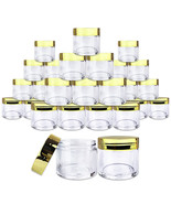 Beauticom (30 Pcs) 30G/30Ml High Quality Clear Plastic Jars With Gold Lids - £36.75 GBP
