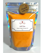 Sweet Orange Bath Salts Epsom Salt bath soak gift for her therapeutic bo... - $10.23 CAD