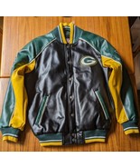 NFL Green Bay Packers Men&#39;s G-III Faux Leather Varsity Jacket Men&#39;s Medium - £37.90 GBP