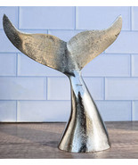 Rustic Vintage Aluminum Humpback Whale Tail Decorative Paperweight Figur... - $33.94 CAD