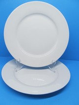 Potterybarn &quot;Caterers&quot; Set Of 2 White 9&quot; Salad Plates GUC - £7.99 GBP