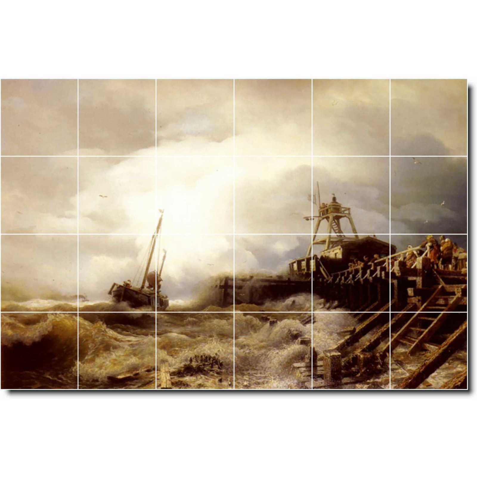 Achenbach andreas a fishing boat caught in a squall off a jetty