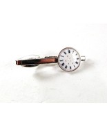 Silvertone Non Working Clock Butterfly Stars Tie Clasp Unbranded 41116 - £27.12 GBP