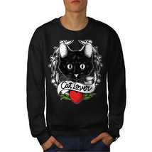Wellcoda Cat Lover Mens Sweatshirt, Kitty Animal Casual Pullover Jumper - £24.19 GBP+