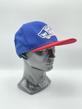 Vans Off The Wall Blue Red Snapback Hat Wool Cap - £9.65 GBP