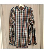 Chaps Plaid Button-Down Shirt Long Sleeves Chest Pocket Cotton Size XL - £10.54 GBP