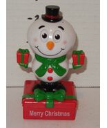 Solar Powered Dancing wobbling Snowman Christmas Holiday Red White Green #3 - €8,51 EUR