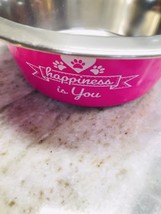 ShipN24Hours. New-Stainless Steel Pink Pet Bowl. Holds 26.37 Fl. oz/780 ml. - $15.72