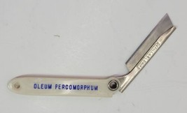 VTG Pablum Pabena Straight Razor Pocket Knife USA Advertising Oleum Perc... - $24.18