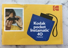 Kodak Pocket Instamatic 40 Camera INSTRUCTION MANUAL ONLY - $9.40