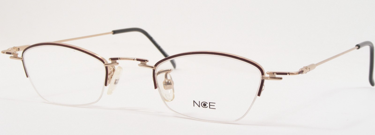Vintage NCE 210 130 Gold /Maroon Red UNIQUE RARE EYEGLASSES 40-21-140mm ... - $59.40