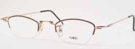 Vintage NCE 210 130 Gold /Maroon Red UNIQUE RARE EYEGLASSES 40-21-140mm Germany - $59.40