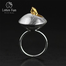 Lotus Fun Real 925 Sterling Silver Natural Original Handmade Designer Fine Jewel - £42.78 GBP