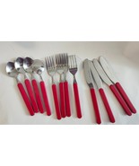 Picnic Time Stainless Red Handle 12 in lot Set of 4 - $442.69 MXN
