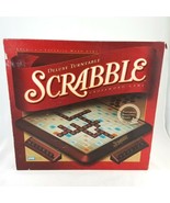 Deluxe Turntable Scrabble Crossword Game Parker Brothers 2001 Burgundy T... - £31.64 GBP