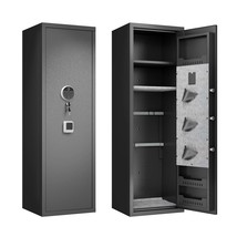 Gun Safes for Home: Fingerprint Electronic Rifle &amp; Pistol Safe - $274.99