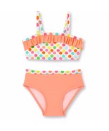 Ocean Pacific 2 Piece Girls Swim Suit UPF 50+ Size 3-6 Months Confetti D... - £7.74 GBP