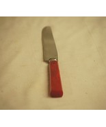 Art Deco Landers Stainless Flatware Knife Red Bakelite Handle - £7.78 GBP