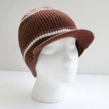 Adult Unisex Winter Waffle Hat Knit Visor Beanie Sessions Wool Brown Siz... - £22.42 GBP