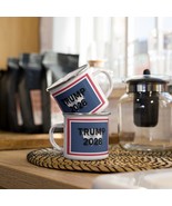 Trump 2028 Wyoming Flag Enamel Mug - $504.46 MXN