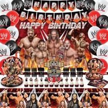 Wrestling Birthday Party Decorations,Wrestling Birthday Party Supplies,Set Inclu - £43.82 GBP