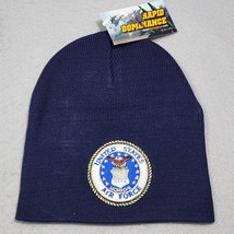Rapid Dominance United States Air Force Military Blue Beanie Skull Ski C... - $17.99