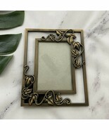 Vintage Y2k Bronze Metal Picture Frame Leaves Plants Cottagecore 3x5 in ... - $436.83 MXN