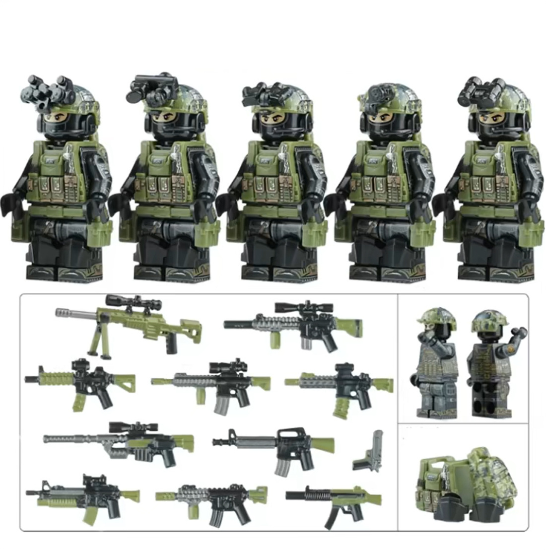 Elite UK Forces British Special Air Service (SAS) Custom 5 Minifigure Sets