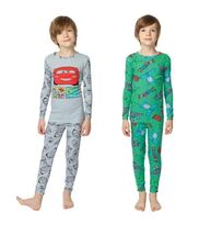 Cars Toy Story Boys Girls Pajamas Multicolor 4-Piece Snug Fit Cotton Lig... - $39.99