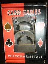 Wilton Armetale Card Game Set Of 4 Coasters Poker Rules Nmb Gift B Orig $50 - £30.37 GBP