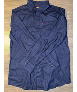 MSRP $50 Levi&#39;s Boy&#39;s 100% Cotton Button Up Shirt Navy Size XL NWOT - $18.91 CAD