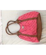 Adult Women&#39;s Nine &amp; Company Pink Brown Faux Leather Shoulder Purse Bag ... - £14.40 GBP