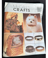 4128 McCalls Crafts Sewing Pattern Pet Carrier Collars Crisp Uncut Home ... - $165.69 MXN