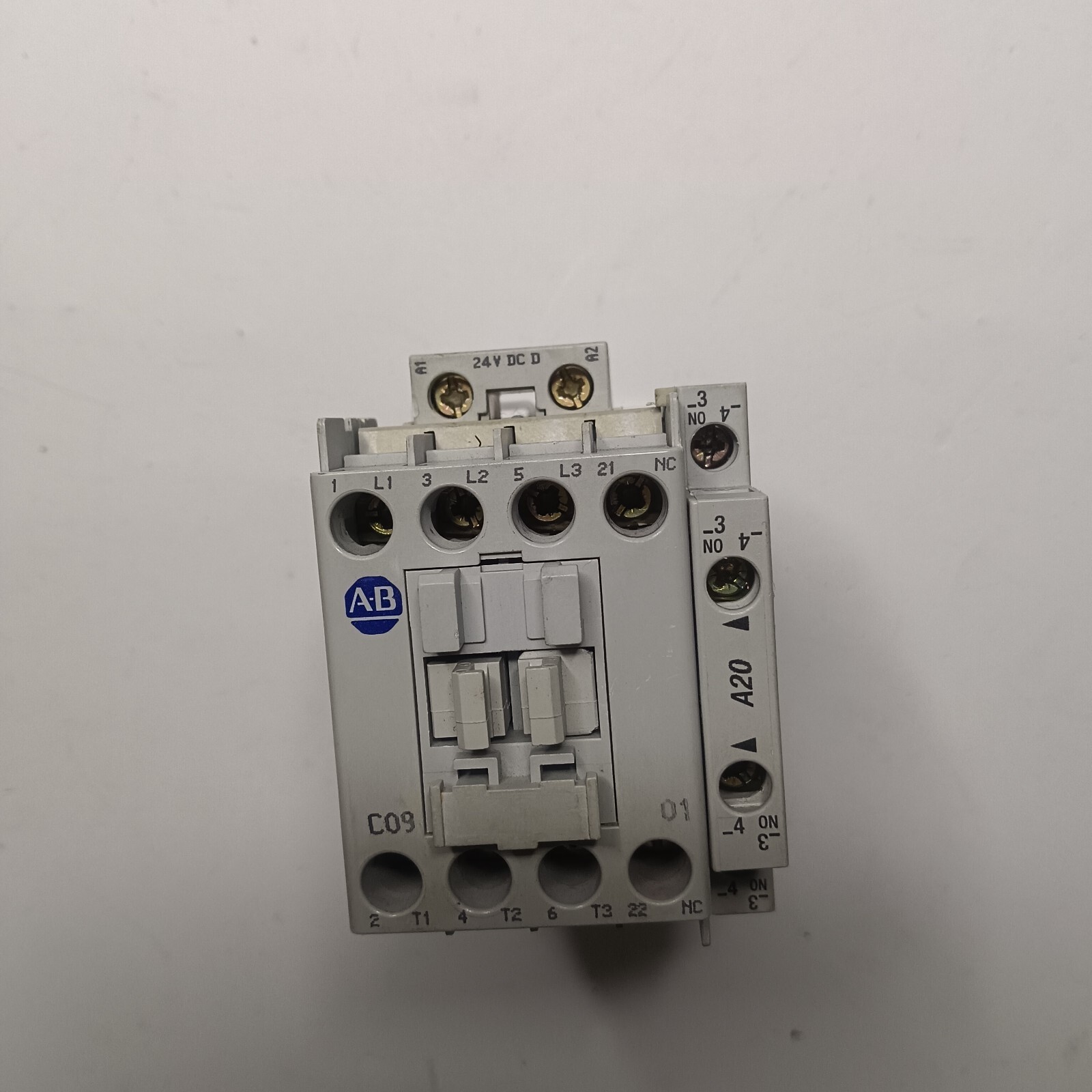 Allen-Bradley 100-C09Z*01 25A Contactor 100-C09DJ01 With 100-S Auxiliary... - $11.00